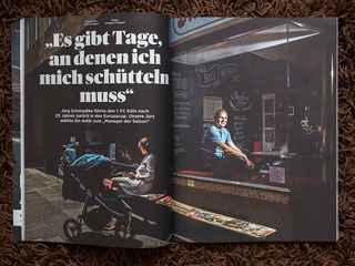 Portrait of Jörg Schmadtke, manager of FC Cologne.  11Freunde Magazine. 